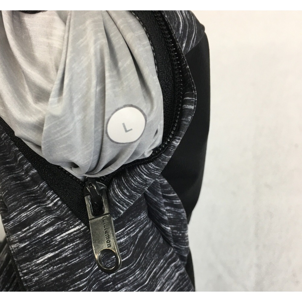 Lululemon Pack-It Jacket Windbreaker Black Gray Mens Large Hood Full Zip Vented - Picture 6 of 8